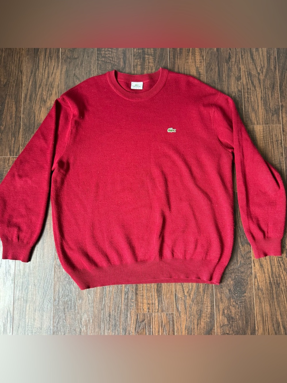 Vintage Lacoste Sport Sweater Knit Mens Size 3XL Maroon